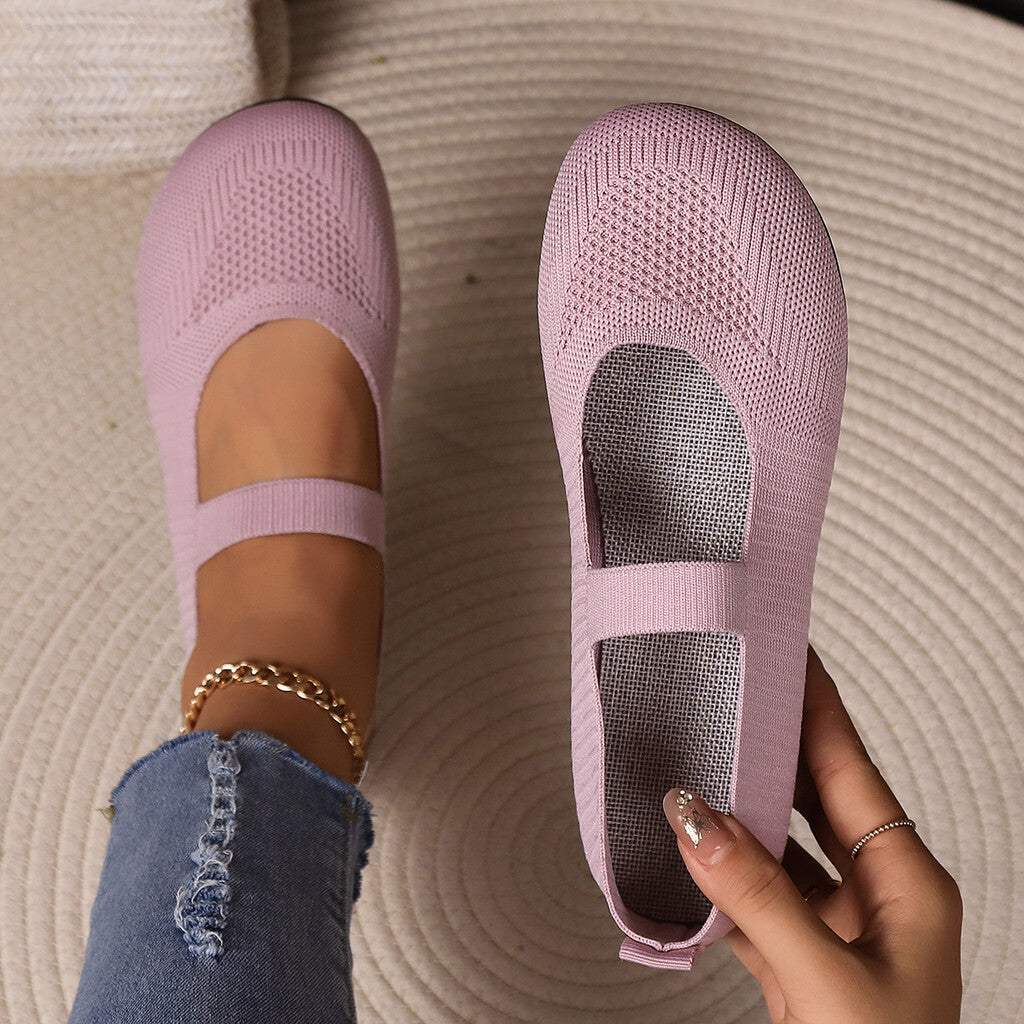 👟 Breathable Women's Knit Flats – Soft, Lightweight, & Comfortable—Even on Long Walks