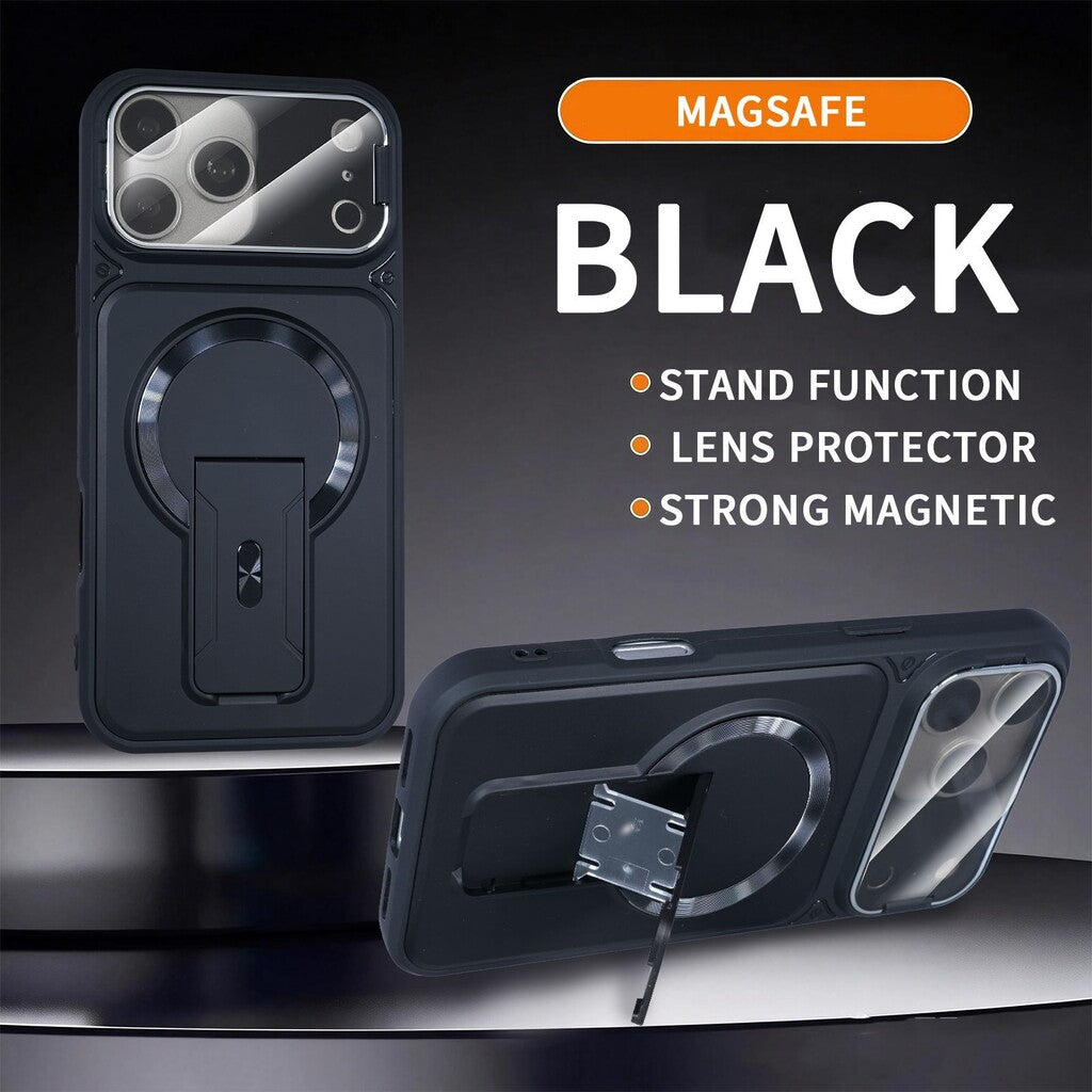 MagSafe Magnetic Case with Camera Lens Cover & Invisible Stand