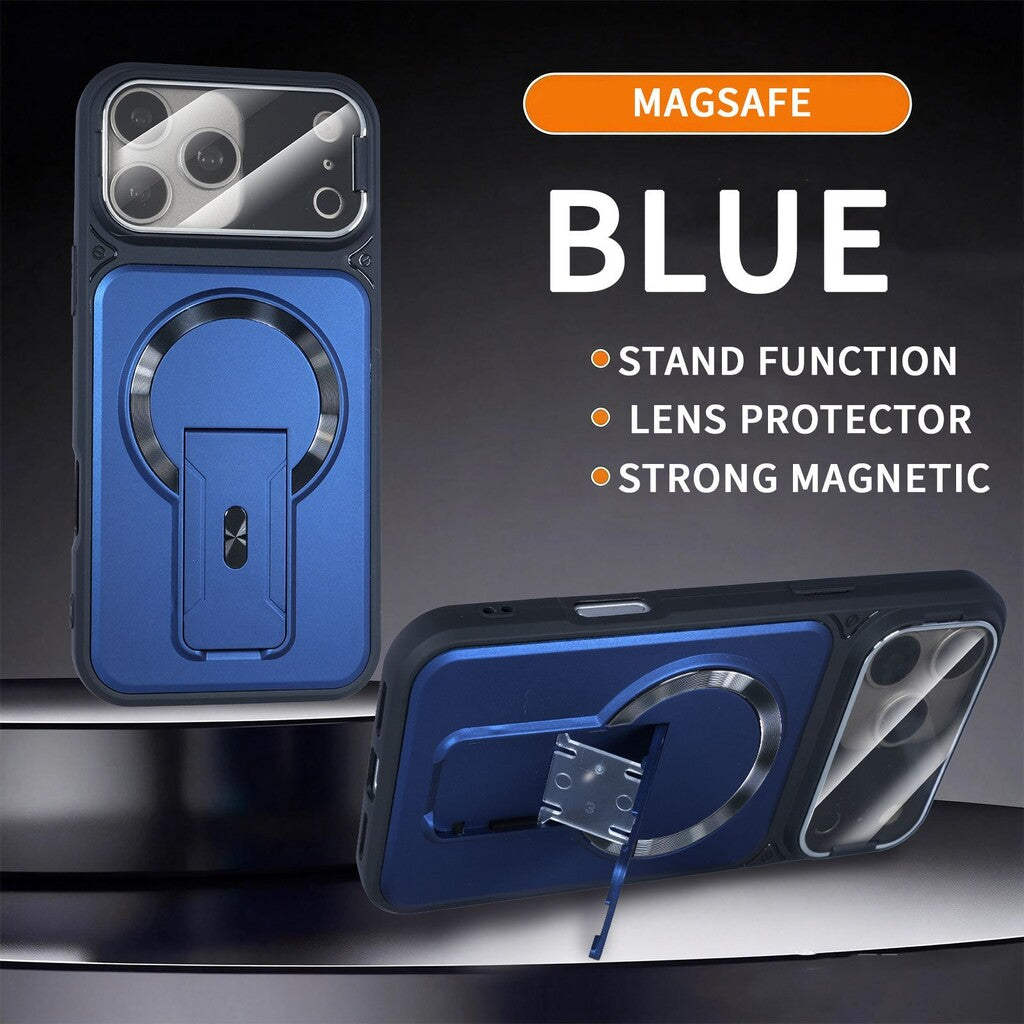 MagSafe Magnetic Case with Camera Lens Cover & Invisible Stand