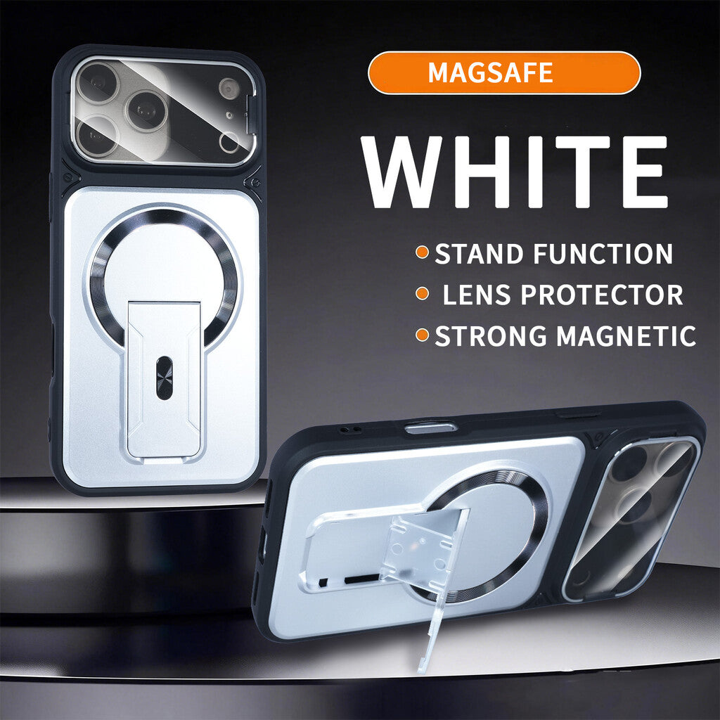 MagSafe Magnetic Case with Camera Lens Cover & Invisible Stand