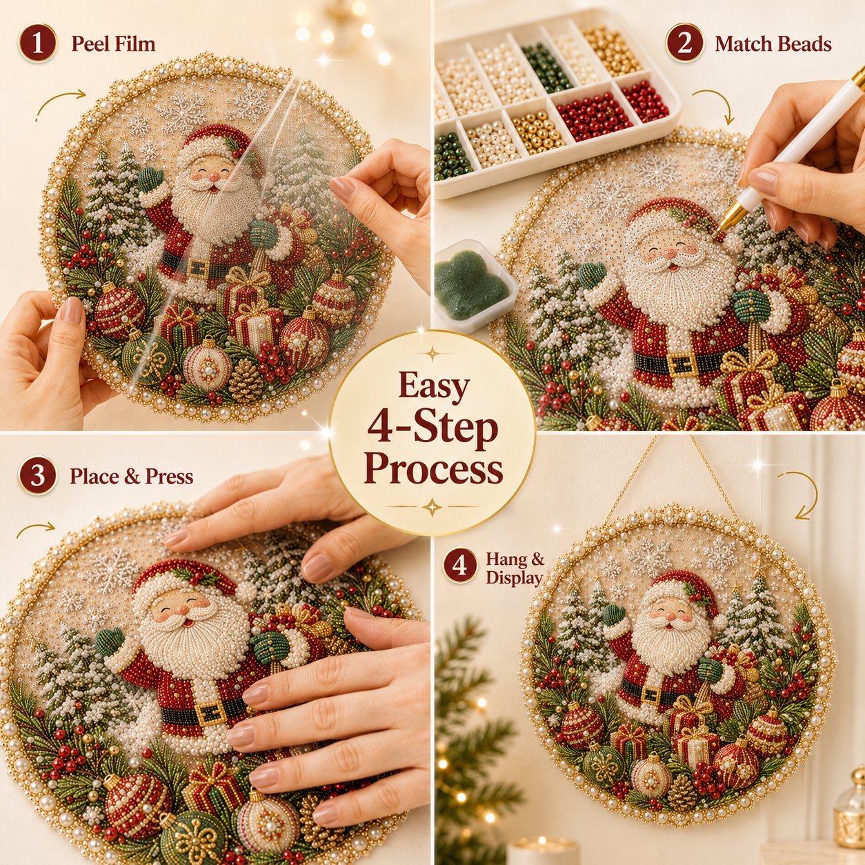 ✨ Four Seasons & Holiday Pearl Art Hanging Wreath Kit 💎