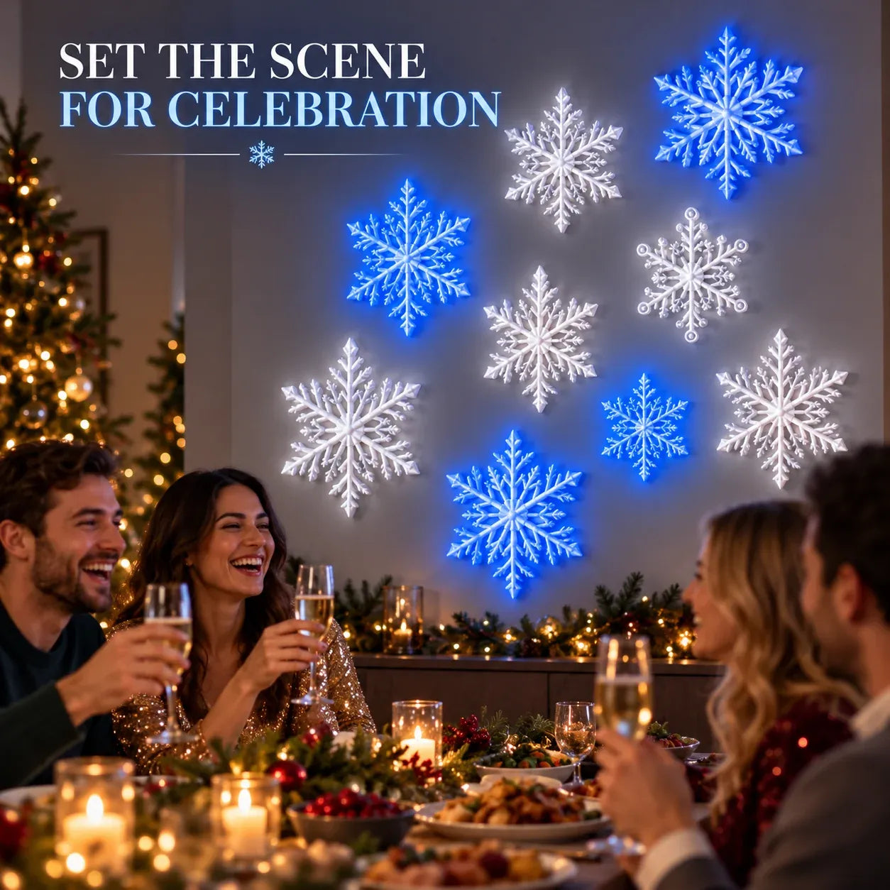 ⏳ Last Day 40% OFF – ❄️ LED Snowflake Wall Lights ✨
