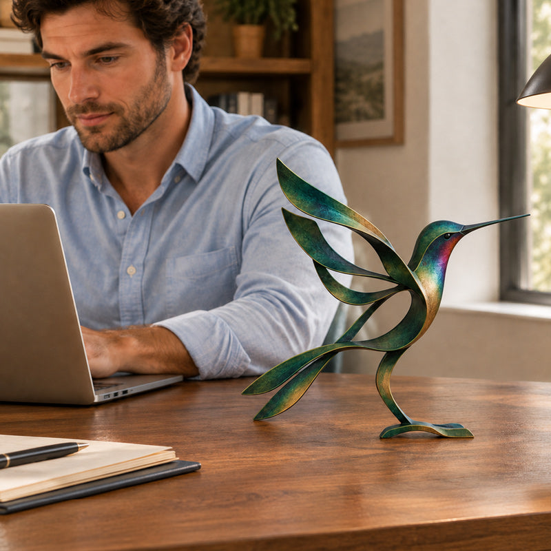 Metal Bird Sculpture for Home Decor