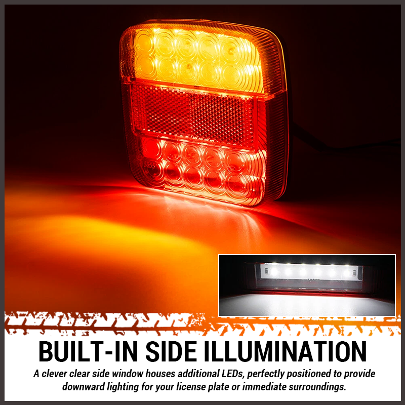 LED Dual-color Square Lights For Trucks And Vans