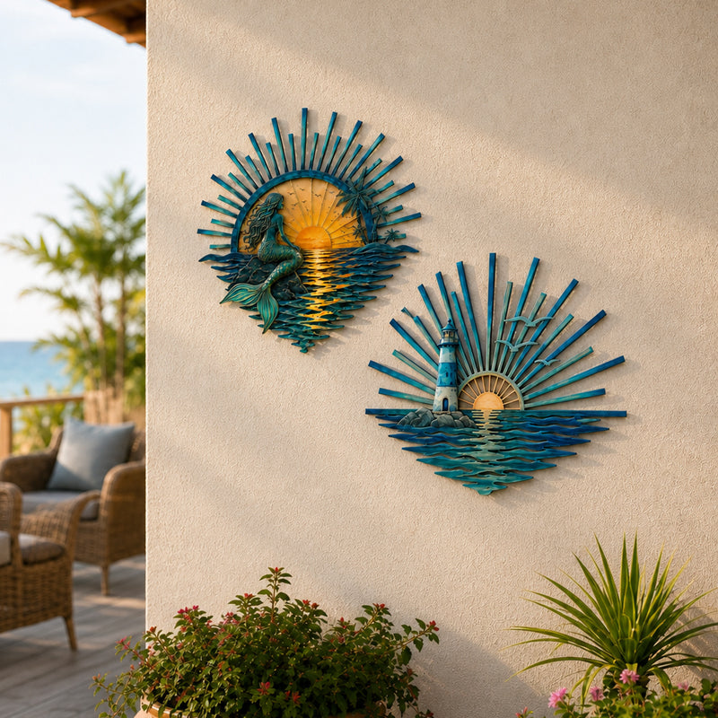 Sunset series ocean wall decoration
