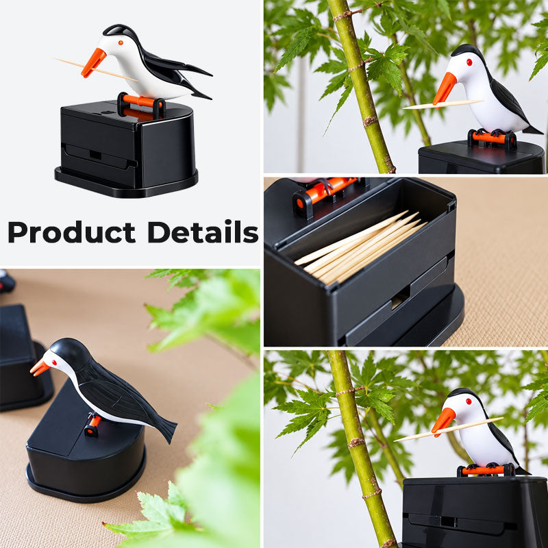 Bird Push-Button Automatic Toothpick Dispenser – Creative Desktop Toothpick Holder