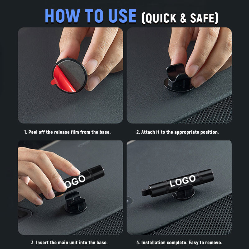 🚗Custom Car Window Breaker And Seatbelt Cutter