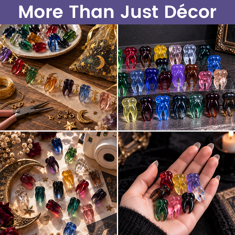 Colorful Quirky Tooth Decorations