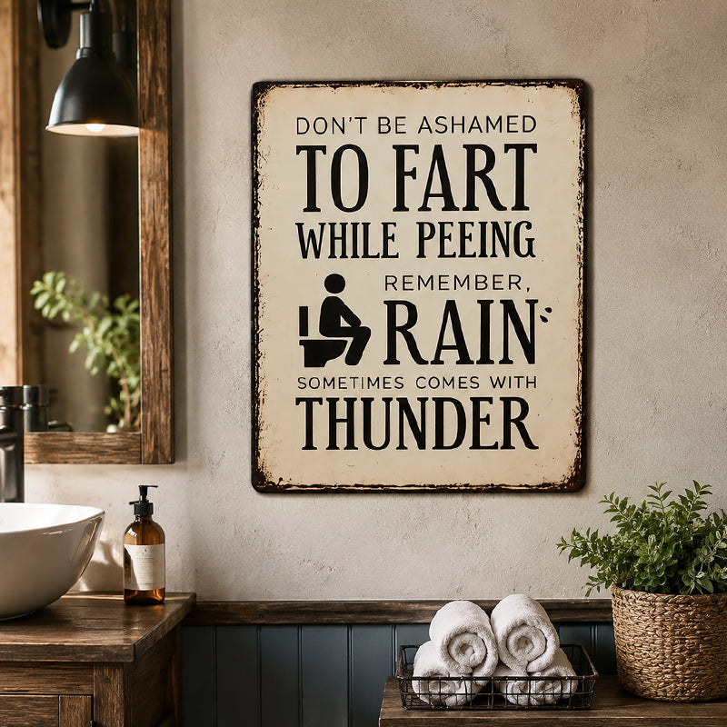 Funny Toilet Iron Sign