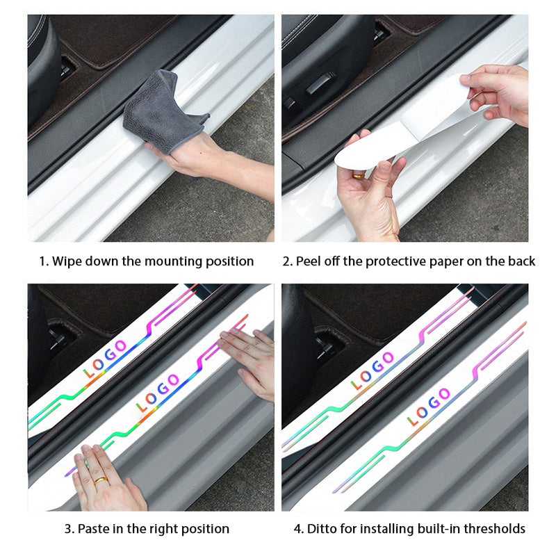 Acrylic Car Door Sill Protection Strip（4PCS/SET）