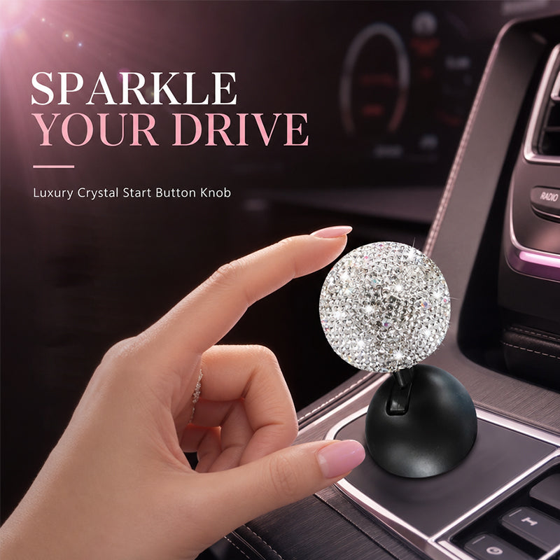 Bling Rhinestone Push Start Button Cover Shifter Style ✨🚗💎