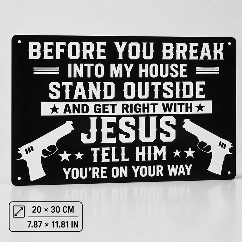 Double Gun Warning Sign