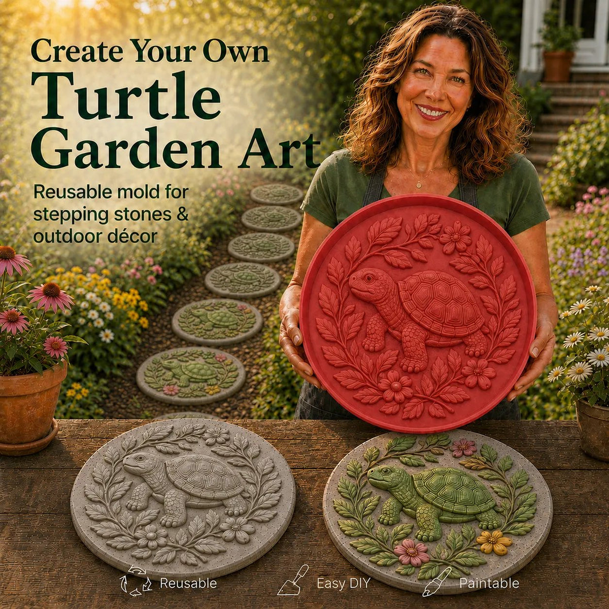 💥 LAST DAY 49% OFF - Reusable Animal-Themed Garden Art Mold – Bring Nature to Life in Your Garden