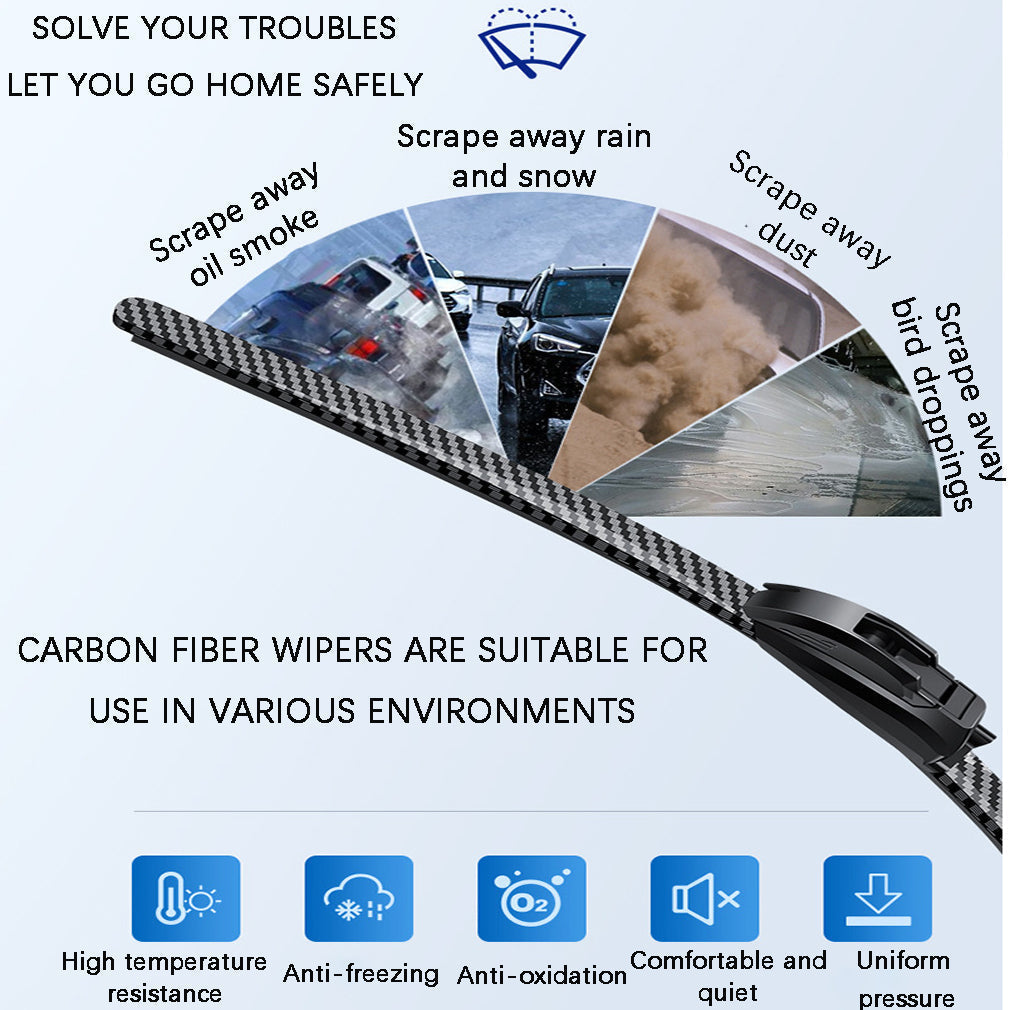 ❄🎄New Year's Special 2025⛄🔔 Carbon Fiber Boneless Silent Windshield Wipers