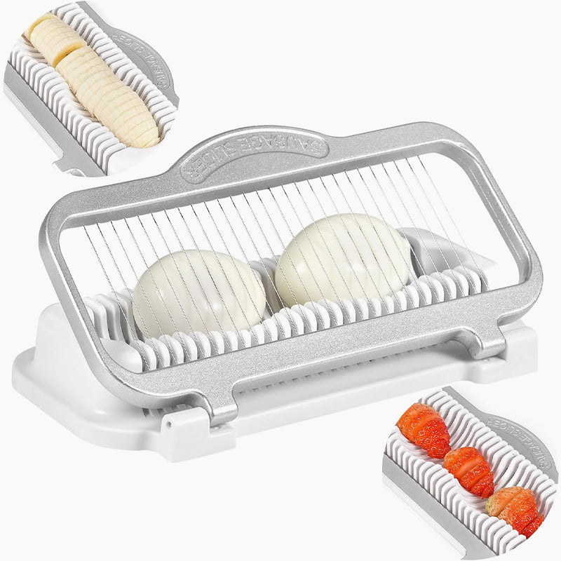 Large Metal Food Slicer for Hard Boiled Eggs & Fruit