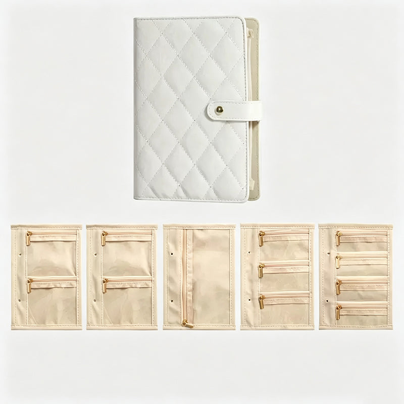 Travel Jewelry Organizer Book – Portable Zippered Jewelry Storage Case