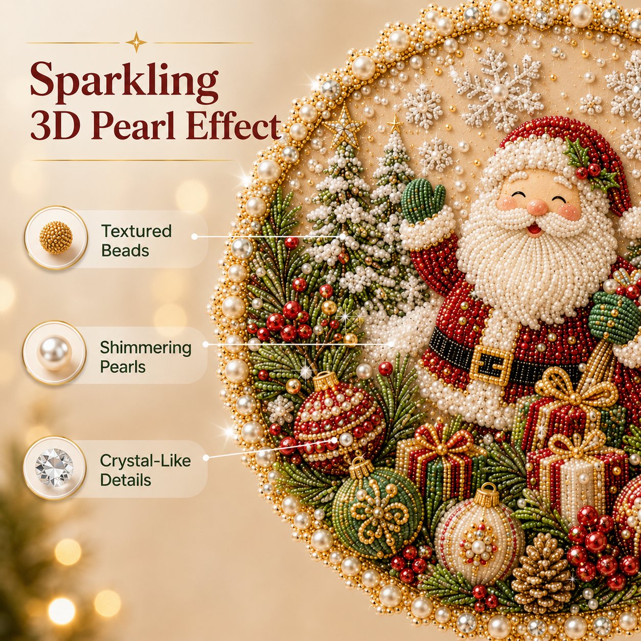 ✨ Four Seasons & Holiday Pearl Art Hanging Wreath Kit 💎