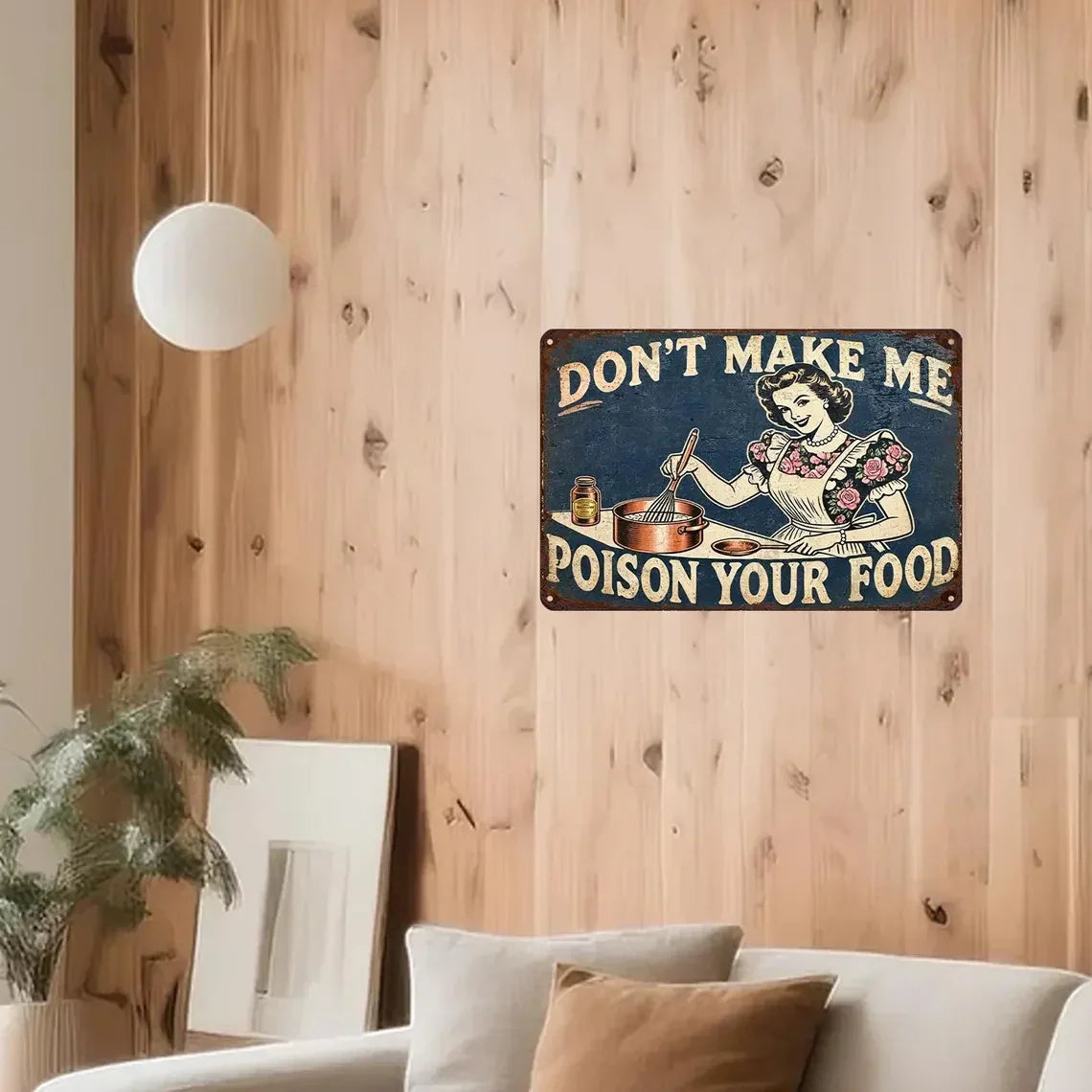 Funny Kitchen Metal Sign Retro Diner Humor Vintage Style Wall Art Playful Gift for Home…