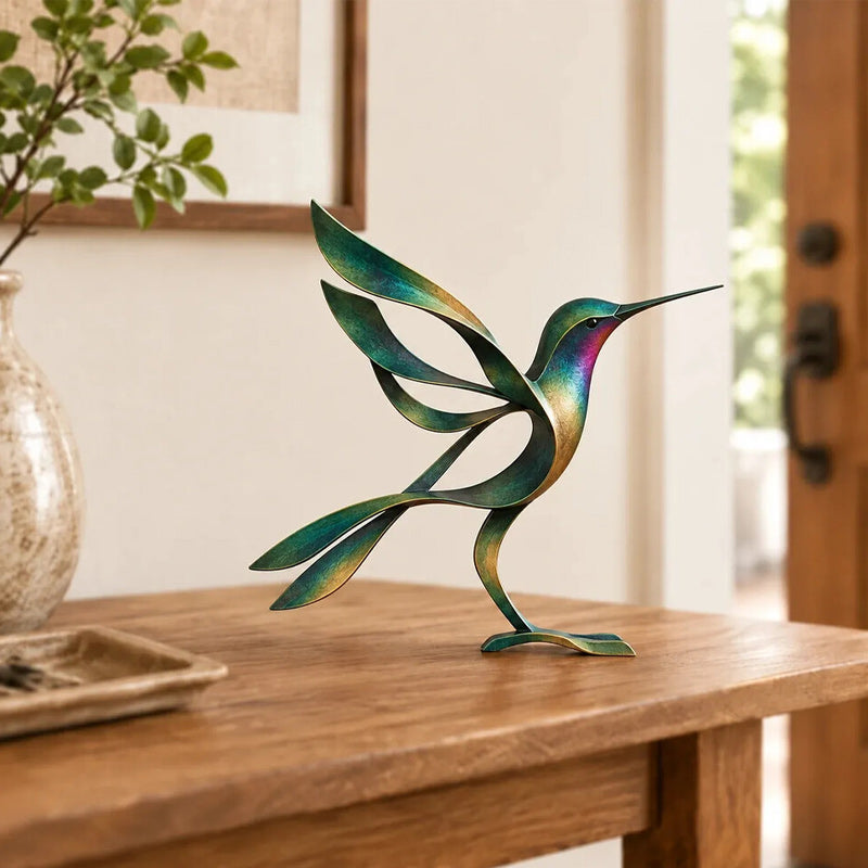 Metal Bird Sculpture for Home Decor