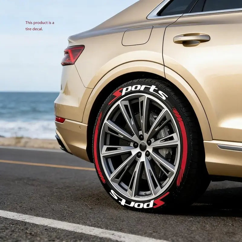 🔥 4PCS 3D Tire Lettering Stickers | Waterproof Universal Wheel Sidewall Decals