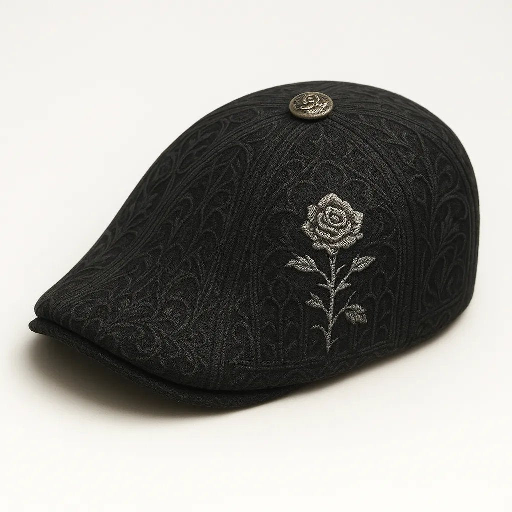 🔥Last Day 50% OFF💀Handcrafted Skull & Thorn Flat Cap