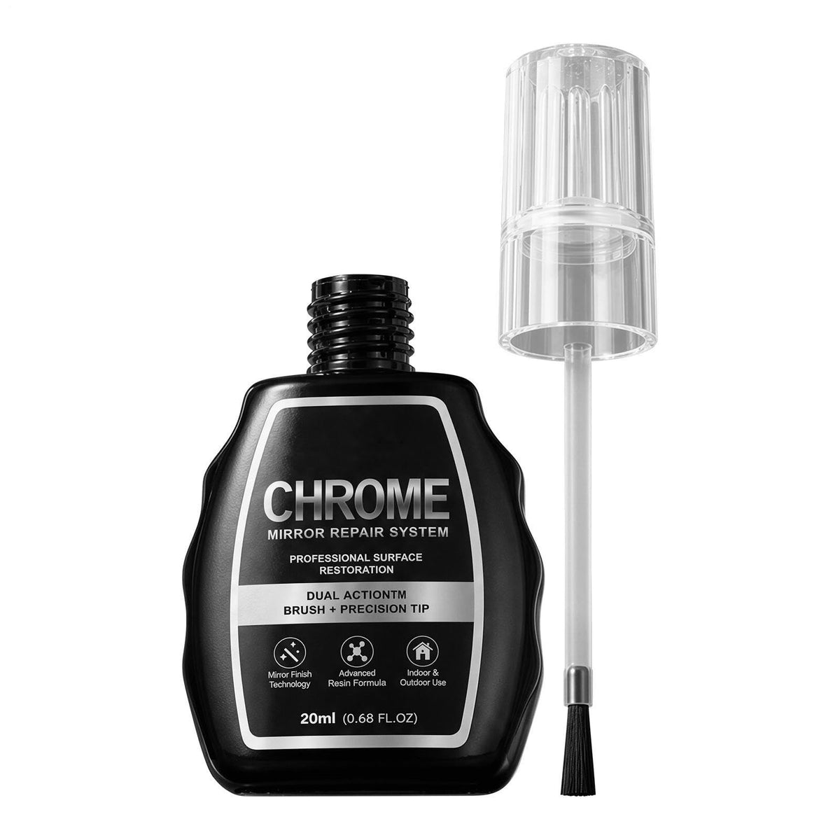 Chrome Repair Touch-Up Pen for Metallic Surfaces, Silver Plating Repair Liquid for Car Wheel Rims and Door Handles