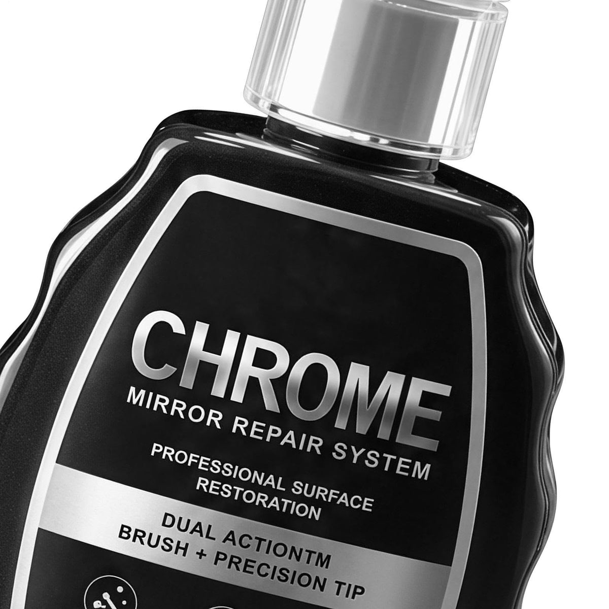 Chrome Repair Touch-Up Pen for Metallic Surfaces, Silver Plating Repair Liquid for Car Wheel Rims and Door Handles