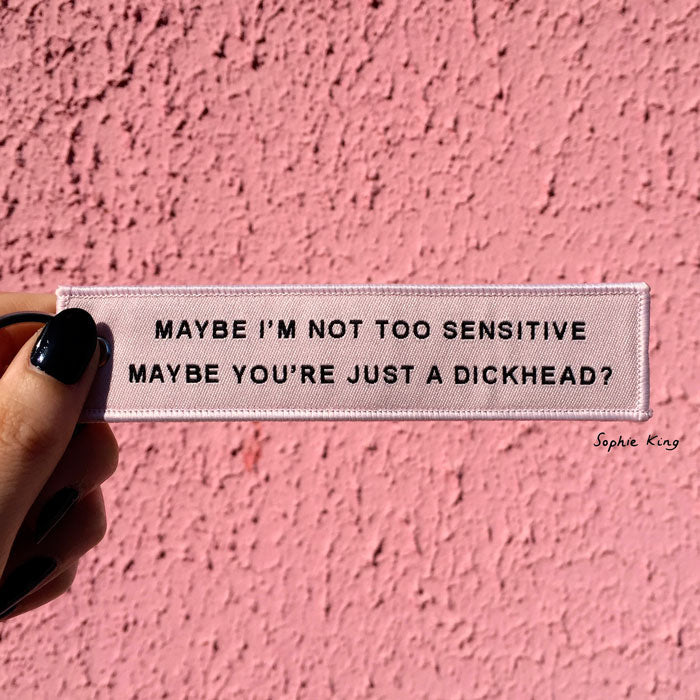 “Maybe I’m Not Too Sensitive” Retro Woven Keychain