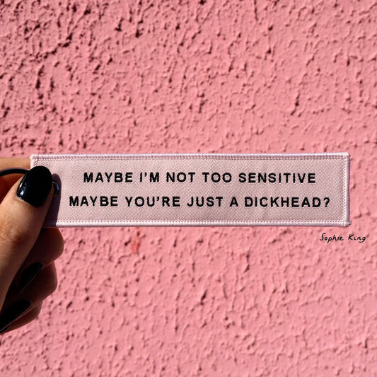 “Maybe I’m Not Too Sensitive” Retro Woven Keychain
