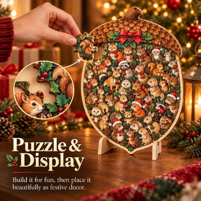 ⏳ Last Day 49% OFF – 🎄 Christmas Wooden Puzzle with Stand | Designs to Build & Display 🧩