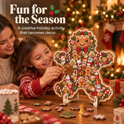 ⏳ Last Day 49% OFF – 🎄 Christmas Wooden Puzzle with Stand | Designs to Build & Display 🧩