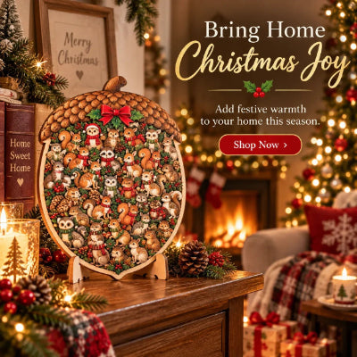 ⏳ Last Day 49% OFF – 🎄 Christmas Wooden Puzzle with Stand | Designs to Build & Display 🧩