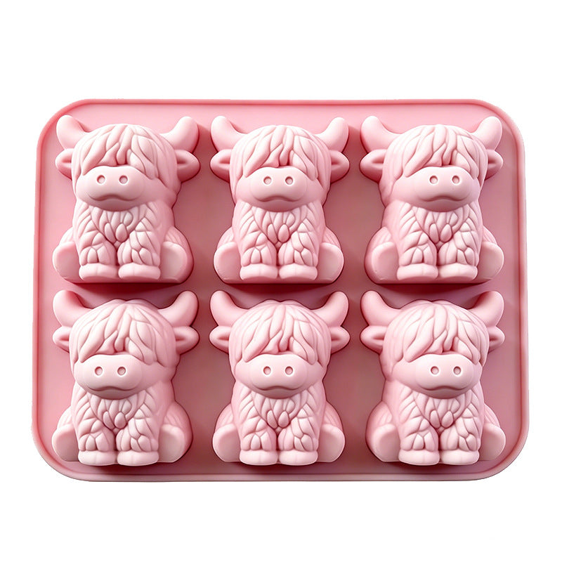 🐮 Mini Highland Cow Ice Cube Mold – Cute 3D Ice for Drinks, Parties & Gifts