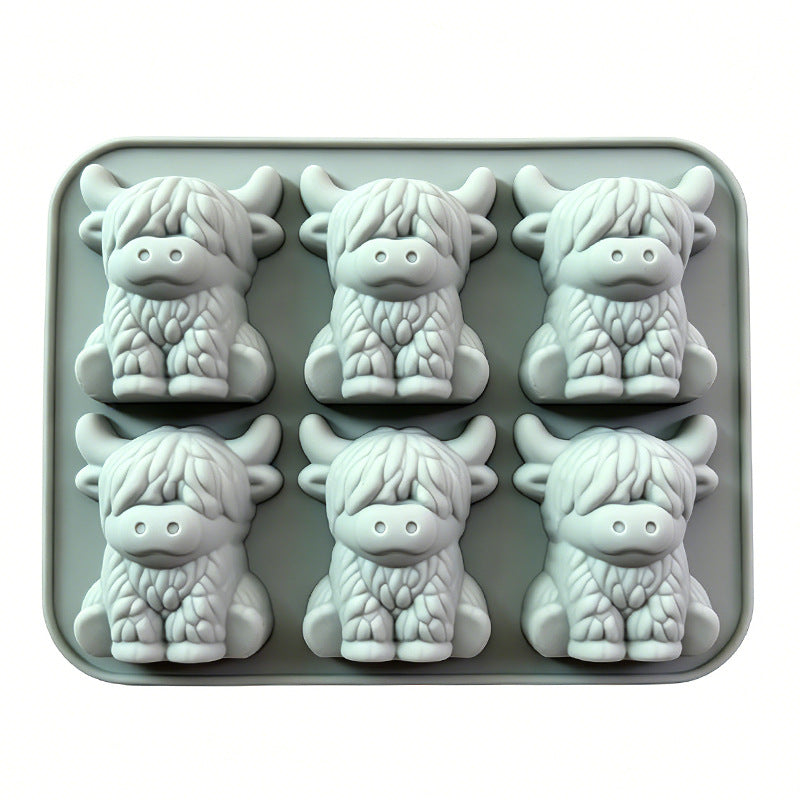 🐮 Mini Highland Cow Ice Cube Mold – Cute 3D Ice for Drinks, Parties & Gifts