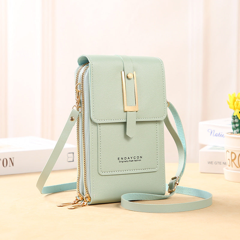 👜📱 Simple and elegant touchscreen phone bag for women, designed to be worn over the shoulder.