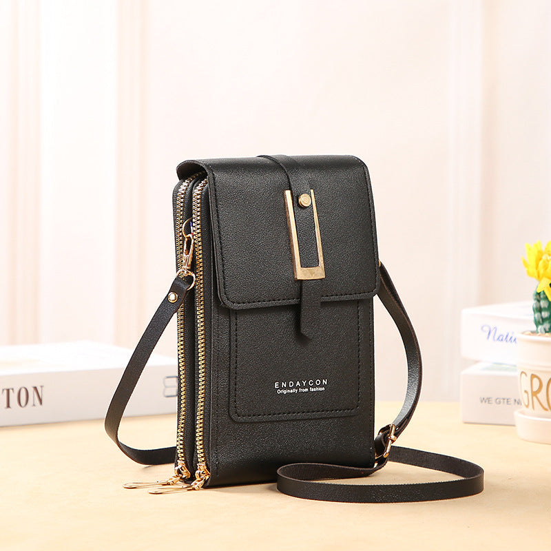 👜📱 Simple and elegant touchscreen phone bag for women, designed to be worn over the shoulder.