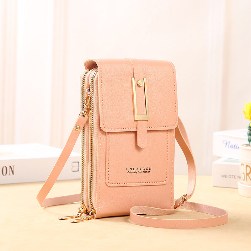 👜📱 Simple and elegant touchscreen phone bag for women, designed to be worn over the shoulder.