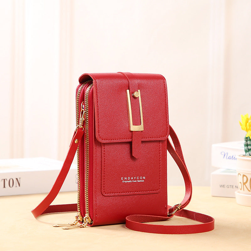 👜📱 Simple and elegant touchscreen phone bag for women, designed to be worn over the shoulder.
