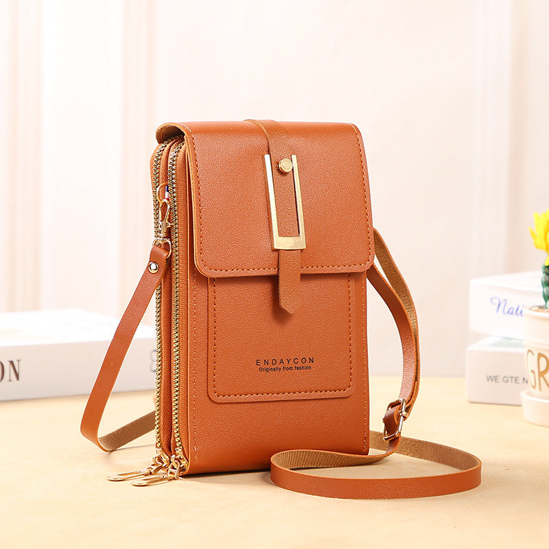 👜📱 Simple and elegant touchscreen phone bag for women, designed to be worn over the shoulder.