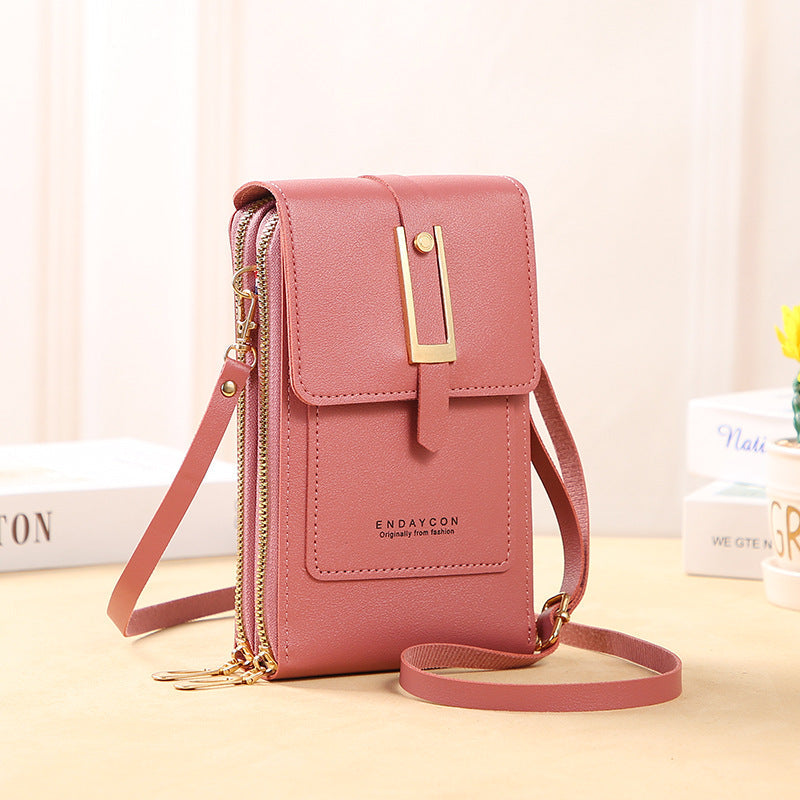 👜📱 Simple and elegant touchscreen phone bag for women, designed to be worn over the shoulder.