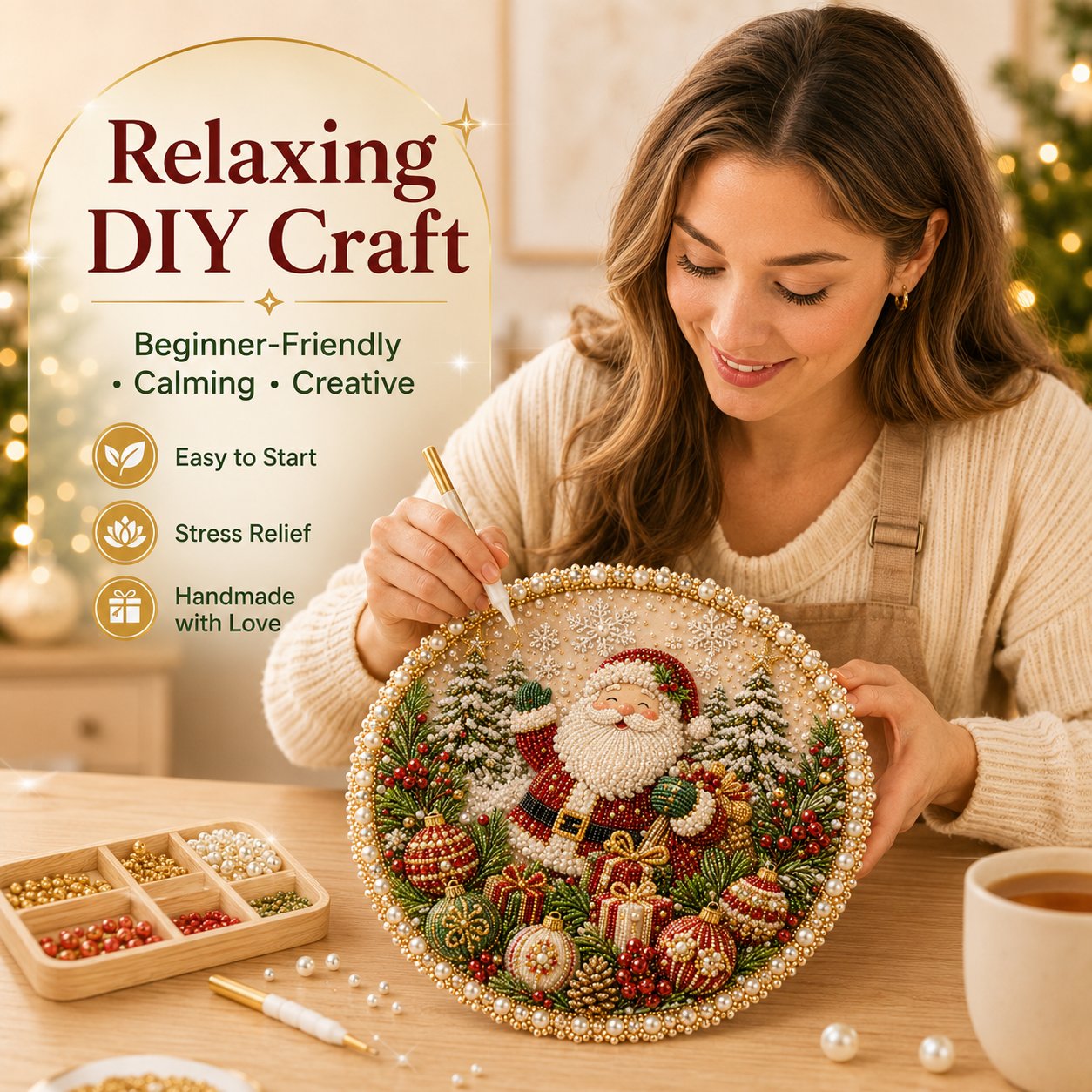 ✨ Four Seasons & Holiday Pearl Art Hanging Wreath Kit 💎