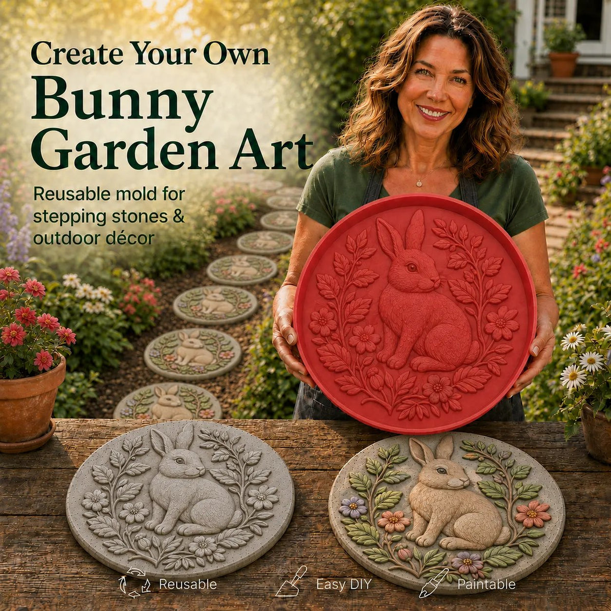💥 LAST DAY 49% OFF - Reusable Animal-Themed Garden Art Mold – Bring Nature to Life in Your Garden