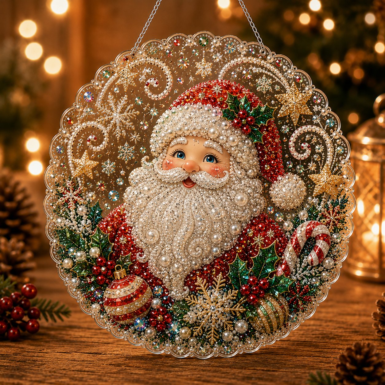 🎄Christmas Pearl Diamond Art Hanging Ornament Kit 🎅💎