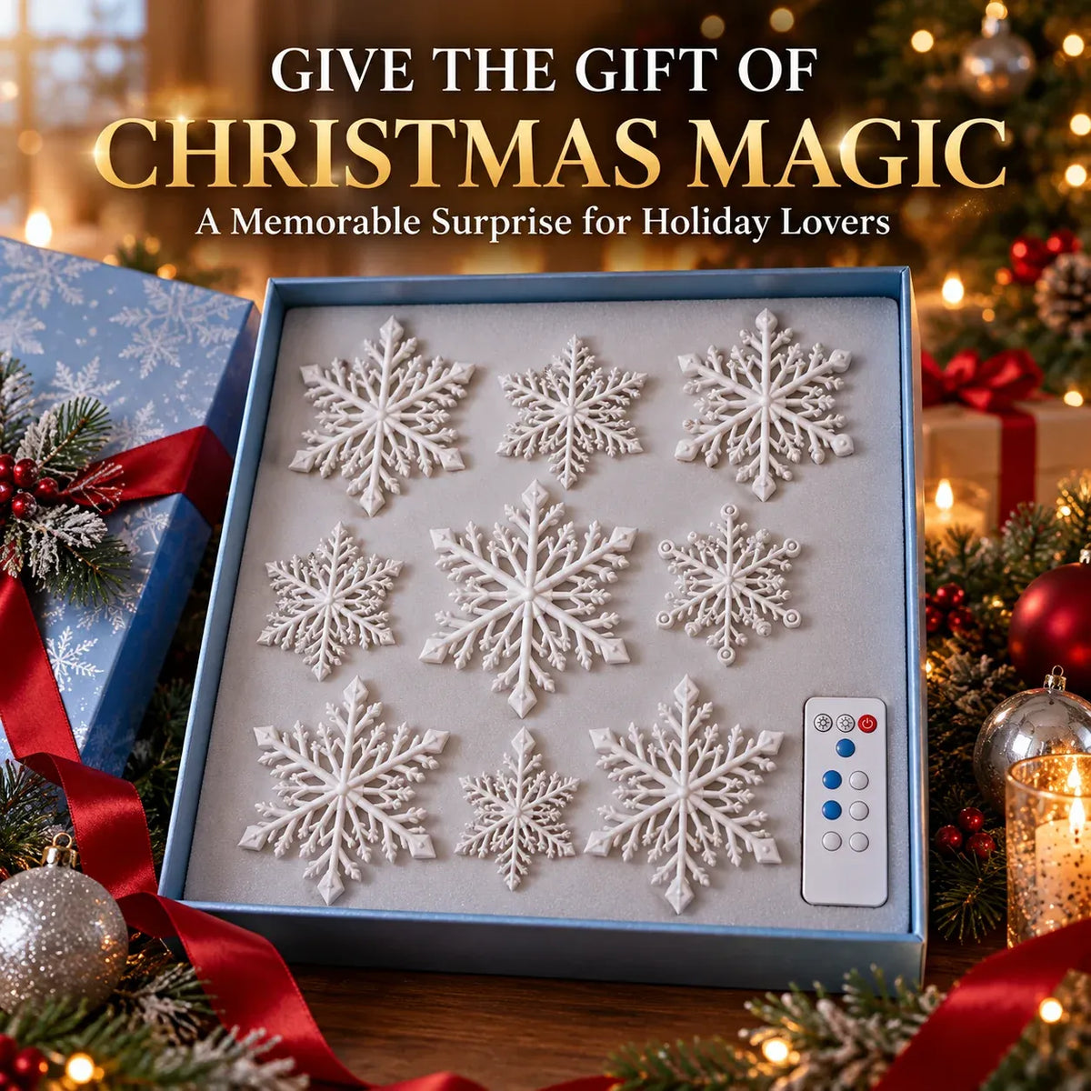 ⏳ Last Day 40% OFF – ❄️ LED Snowflake Wall Lights ✨