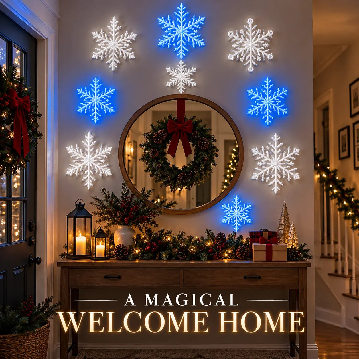 ⏳ Last Day 40% OFF – ❄️ LED Snowflake Wall Lights ✨