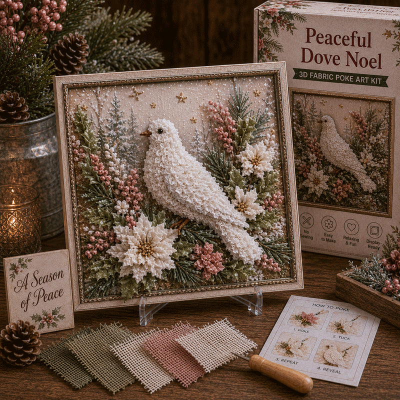 🎁 3D Christmas Fabric Poke Art Kit