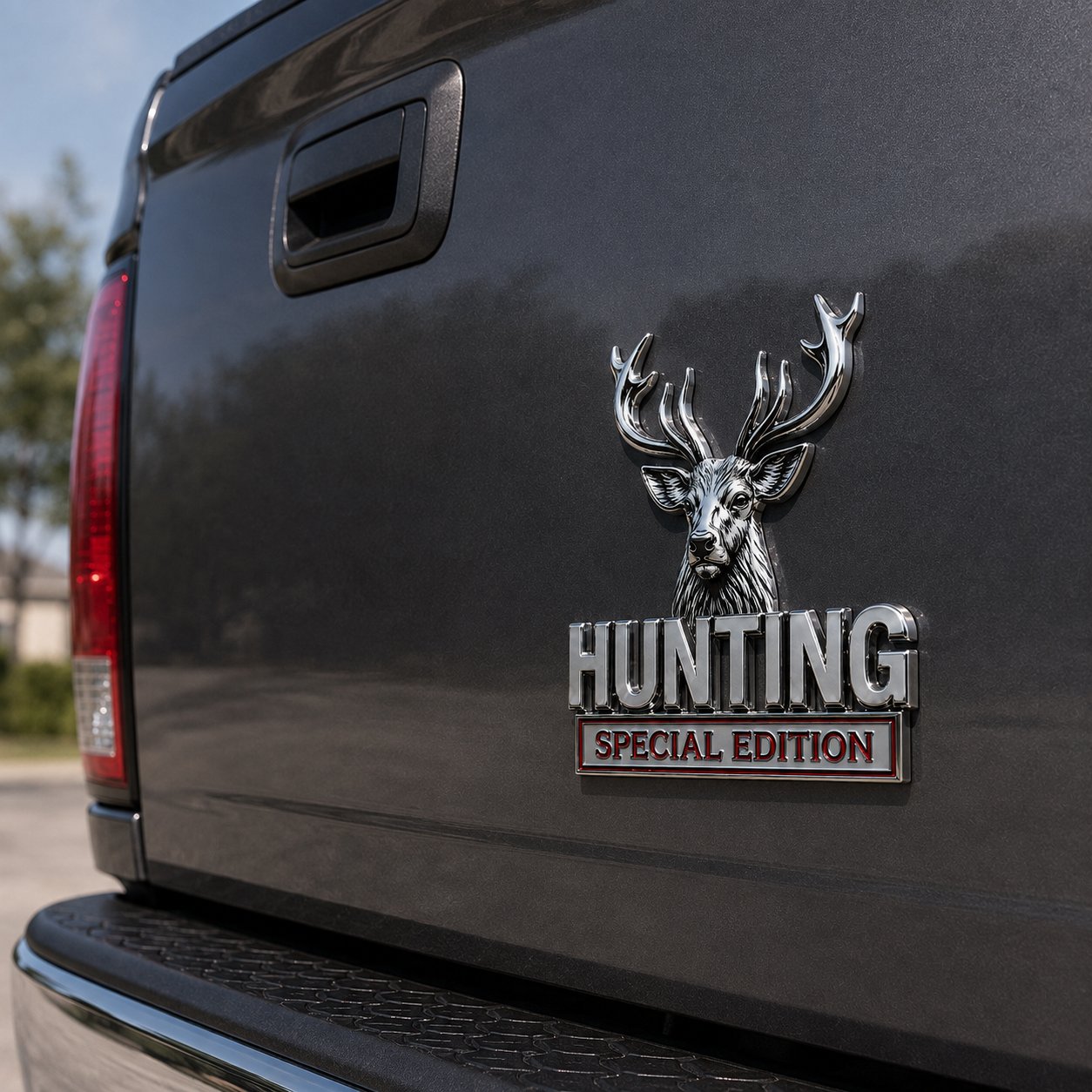 🦌 HUNTING Special Edition Emblem – Premium 3D Metal Car Badge For Hunting Enthusiast