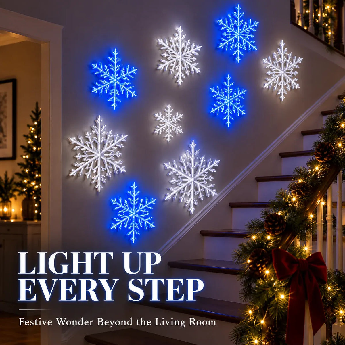 ⏳ Last Day 40% OFF – ❄️ LED Snowflake Wall Lights ✨