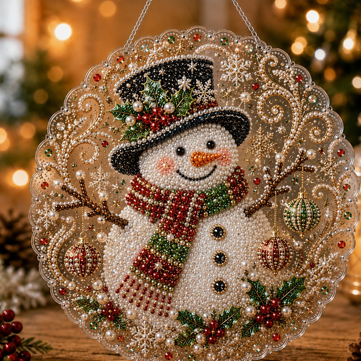 🎄Christmas Pearl Diamond Art Hanging Ornament Kit 🎅💎
