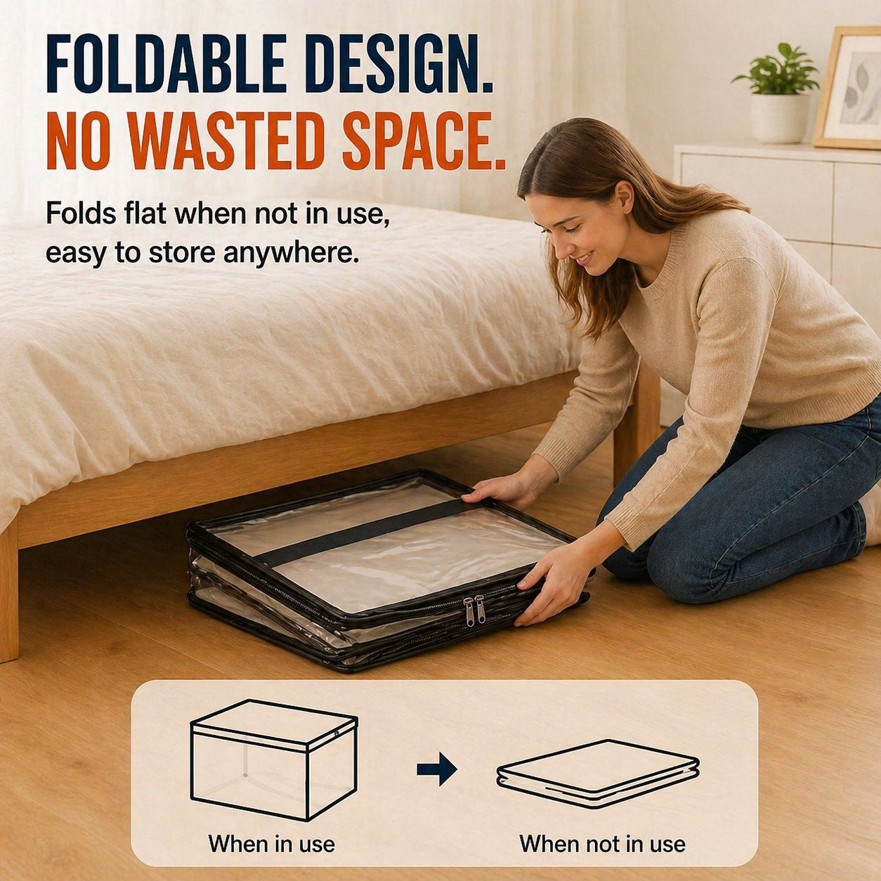 📦Large Heavy-Duty Thick Plastic Clear Storage Bag for Clothes, Moving & Storage